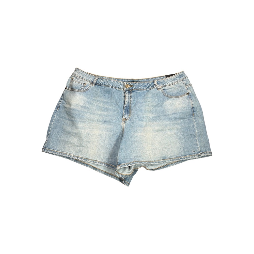 Venezia Lane Bryant Womens Light Wash Denim Jean Shorts Size 26 Plus